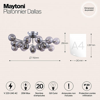 Светильник потолочная Maytoni MOD545PL-20CH